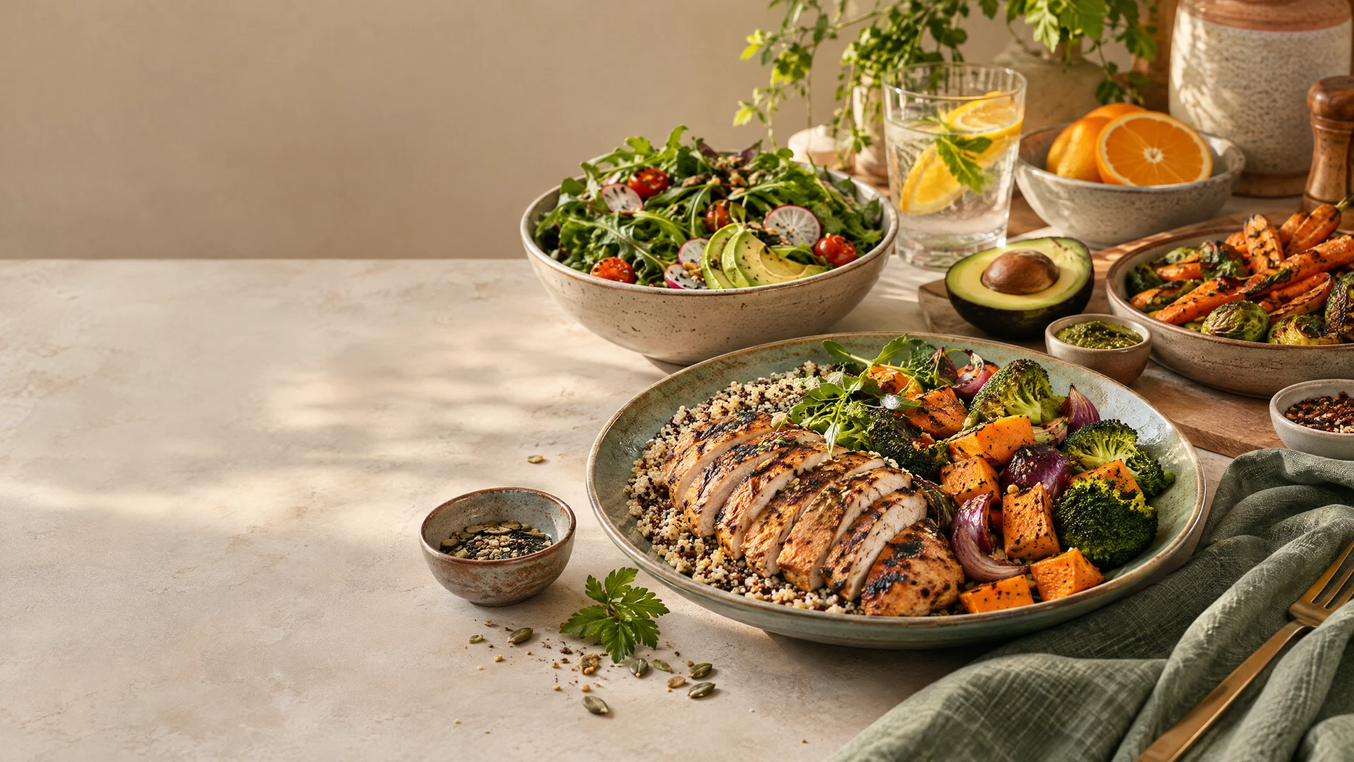 Wholesome signature meal plan dishes