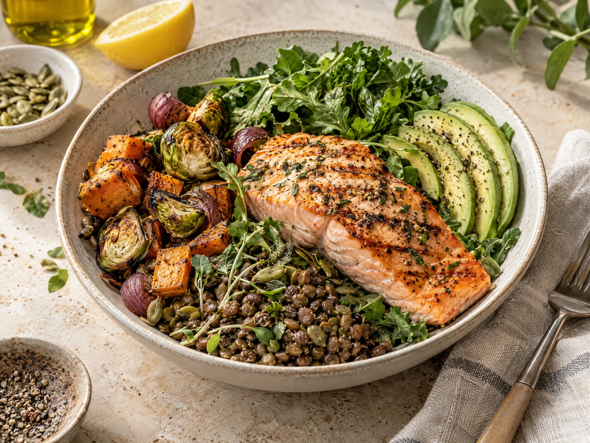 Balanced low-glycemic meal for insulin resistance support